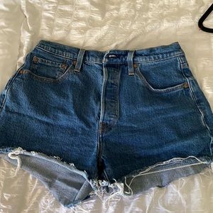 Levi’s high waisted denim shorts